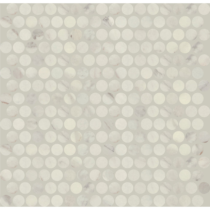 Daltile - Famed 3/4 in. x 3/4 in. Glazed Ceramic Penny Round Mosaic - Diamond