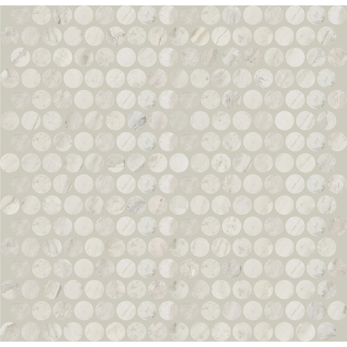 Daltile - Famed 3/4 in. x 3/4 in. Glazed Ceramic Penny Round Mosaic - Iconic