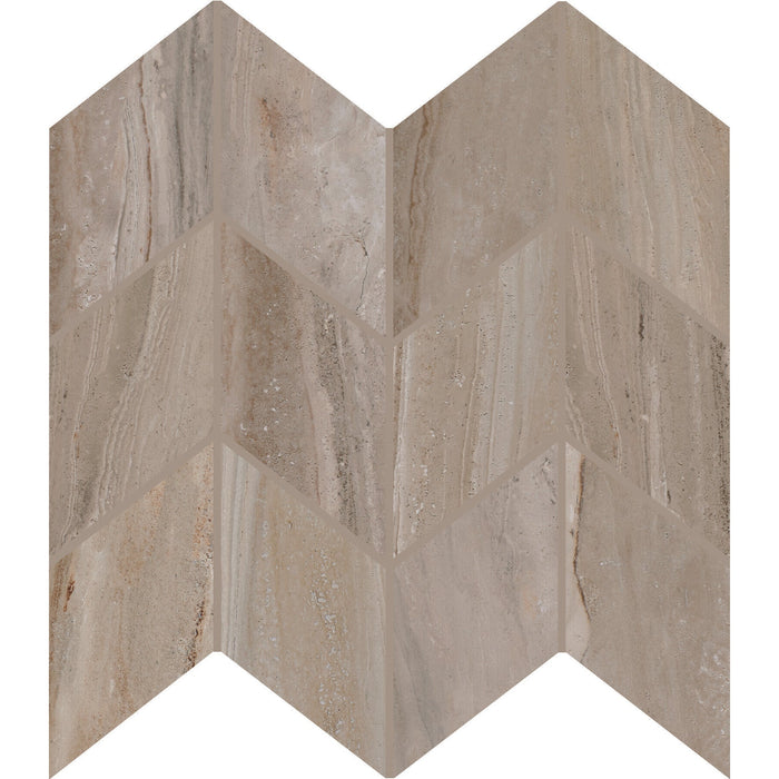 Daltile - Famed 3 in. x 6 in. Chevron Mosaic Polished - Luxe