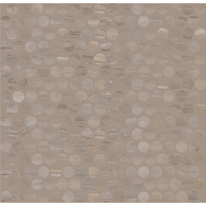 Daltile - Famed 3/4 in. x 3/4 in. Glazed Ceramic Penny Round Mosaic - Luxe