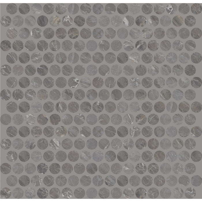Daltile - Famed 3/4 in. x 3/4 in. Glazed Ceramic Penny Round Mosaic - Glamour