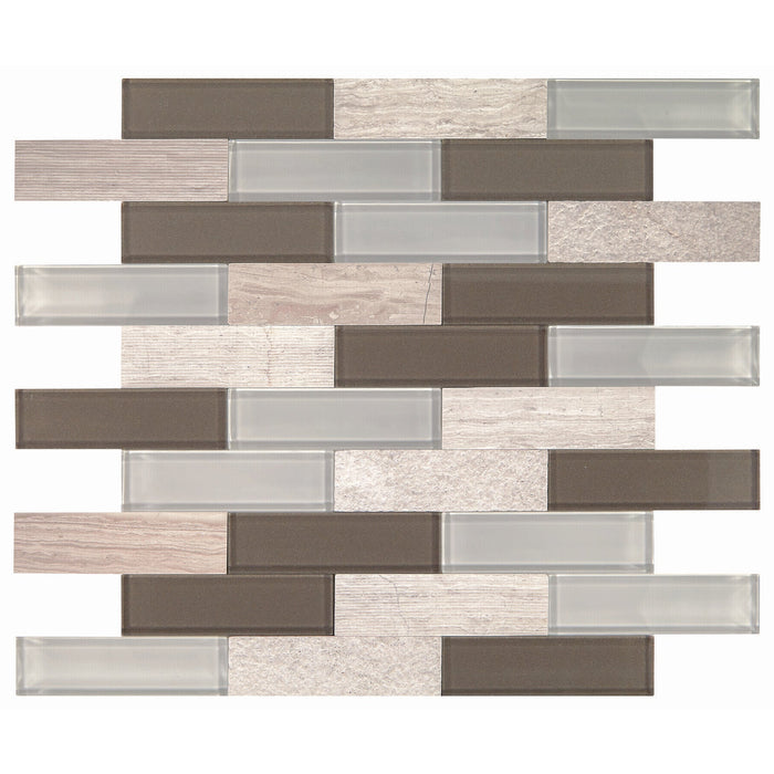 Daltile - Simplystick Mosaix - Brick Joint Mosaic - Chenille White