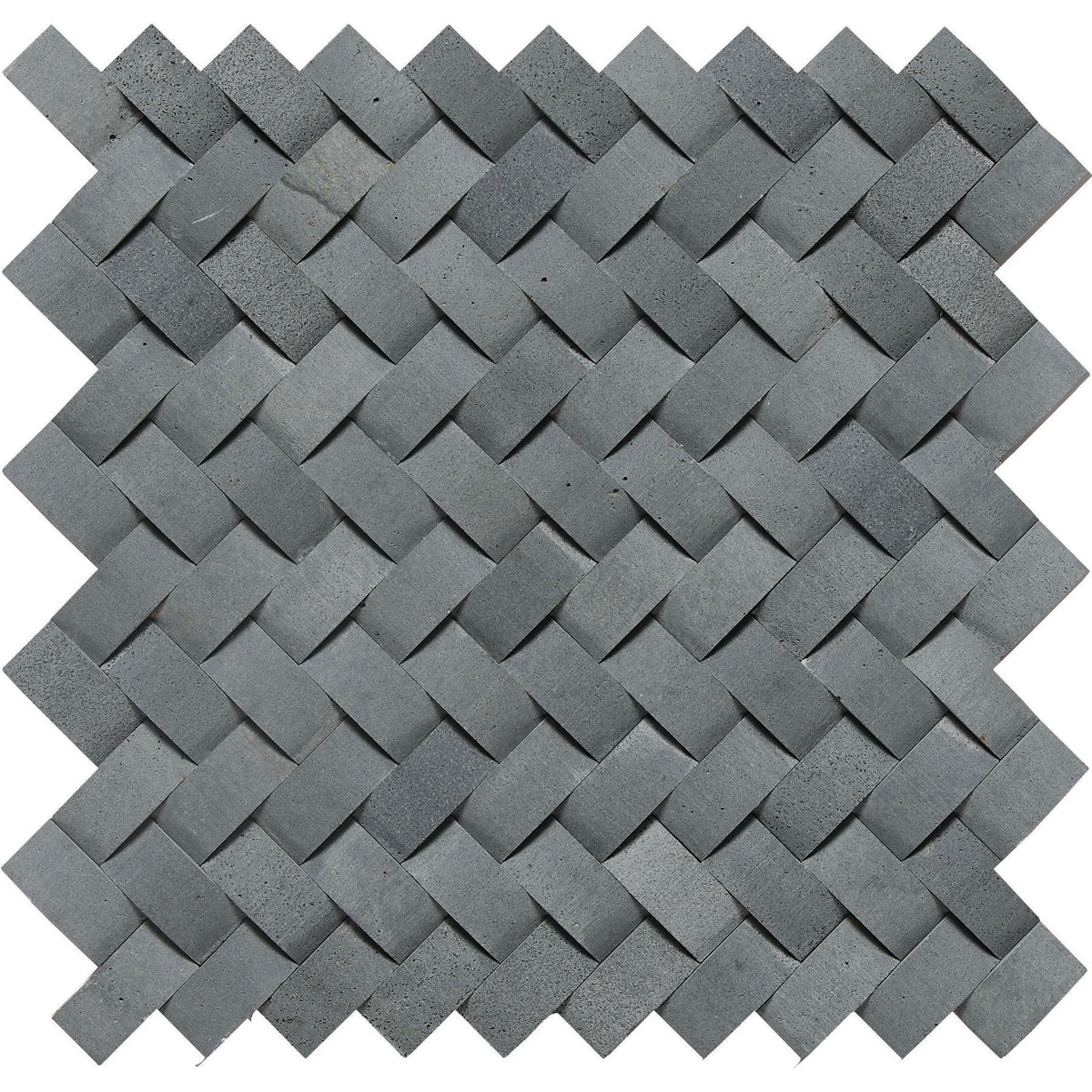 Daltile - Stone A La Mod - Basketweave Mosaic - 1 1/2&quot; x 3/4&quot; - Honed - Urban Bluestone