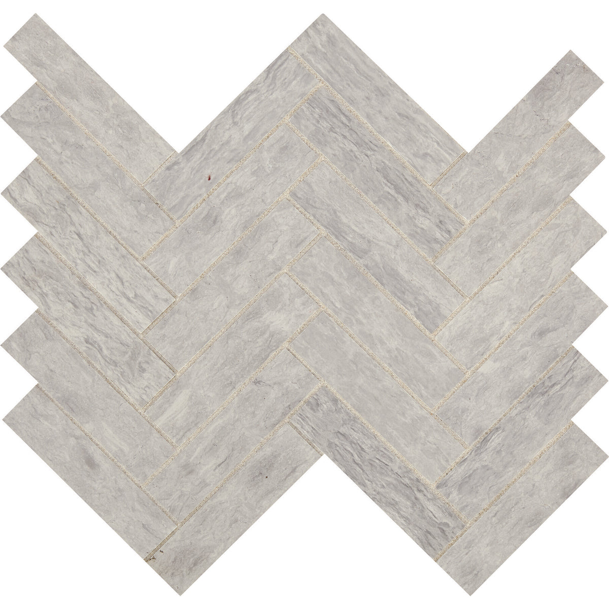 Daltile - Fonte - Herringbone Mosaic - 1&quot; x 4&quot; - Honed - Heather Harbor