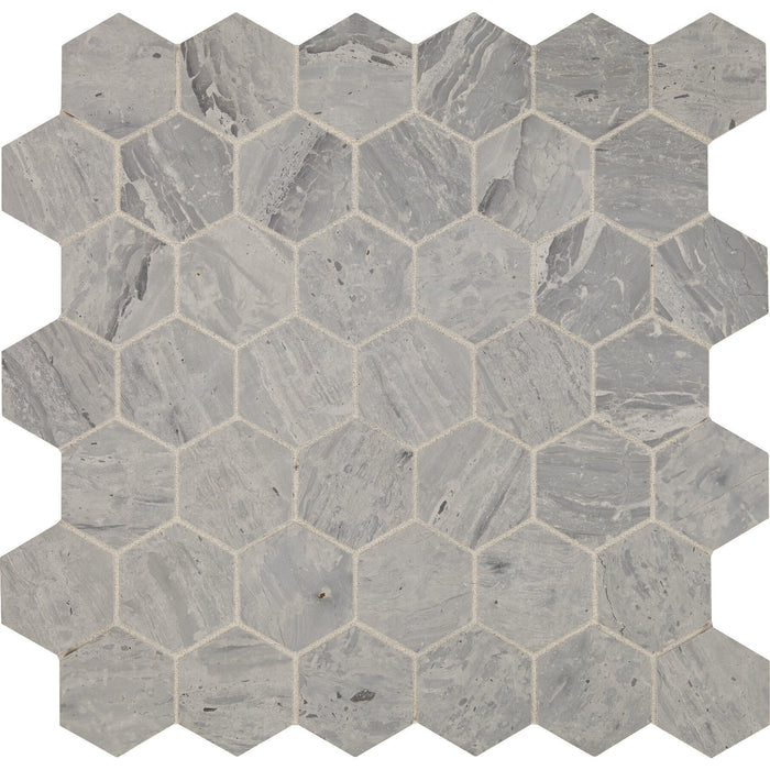 Daltile - Fonte - Hexagon Mosaic - 2" - Honed - Heather Harbor
