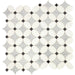 Daltile - Lavaliere Petal Mosaic - LV21 Carrara/Thassos/Black Antique Mirror