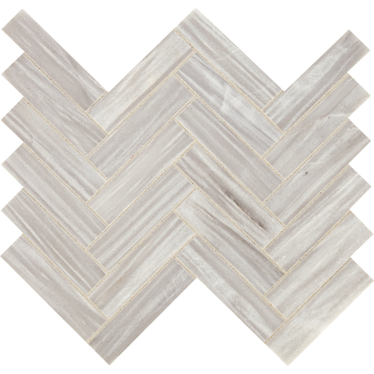 Daltile - Fonte - Herringbone Mosaic - 1&quot; x 4&quot; - Honed - Nautical Grey