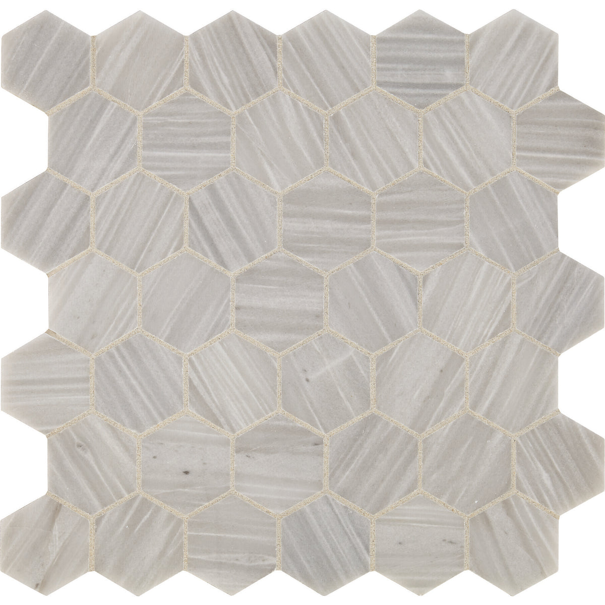 Daltile - Fonte - Hexagon Mosaic - 2&quot; - Honed - Nautical Grey