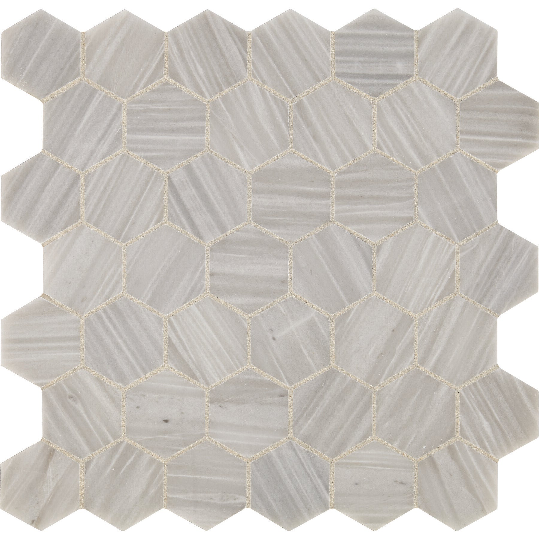 Daltile - Fonte - Hexagon Mosaic - 2" - Honed - Nautical Grey