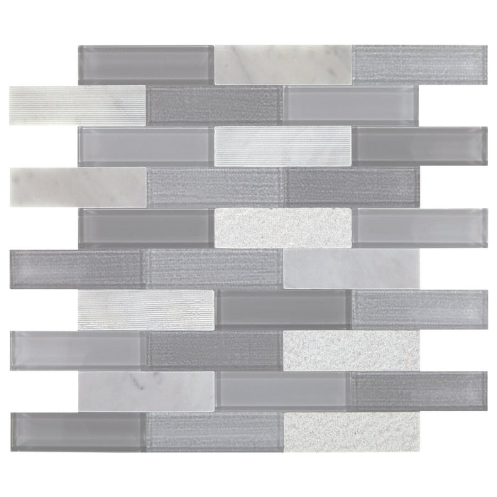 Daltile - Simplystick Mosaix - Brick Joint Mosaic - Stormy Mist
