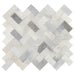 Daltile Minute Mosaix - Herringbone Stone Mosaic - Stormy Mist