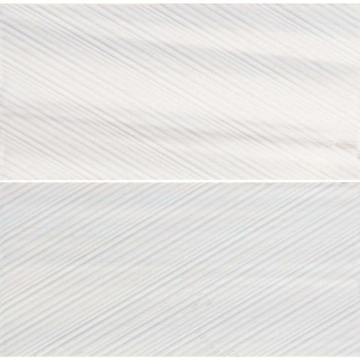 Daltile - Pietra Divina 6 in. x 12 in. Bamboo Mosaic - Calacatta Dolomiti Honed