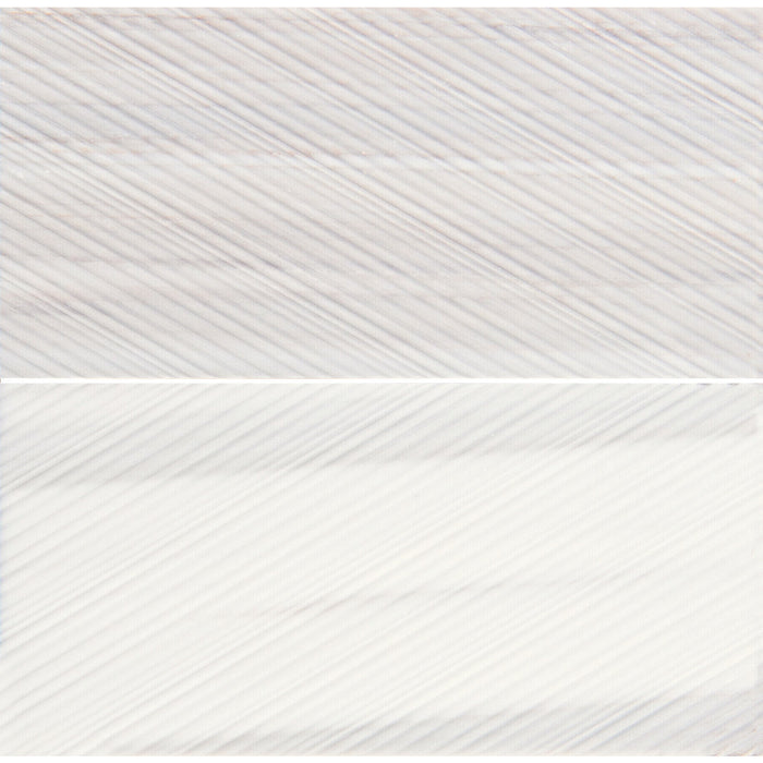 Daltile - Pietra Divina 6 in. x 12 in. Bamboo Mosaic - Calacatta Dolomiti Honed