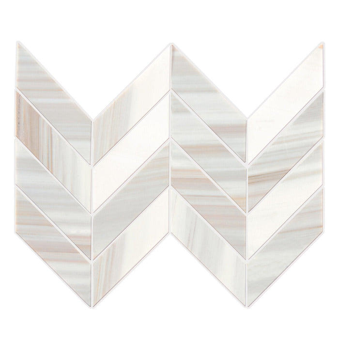 Daltile - Pietra Divina 1.5 in. x 5 in. Chevron Mosaic - Calacatta Dolomiti Polished