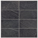 Daltile - Pietra Divina 6 in. x 12 in. Bamboo Mosaic - Nero Marquina Honed Variation