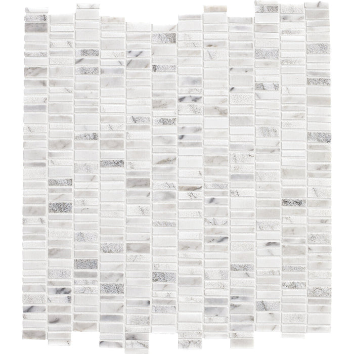 Daltile - Venetian Calacatta 1 in. Random Linear - Mixed Finish