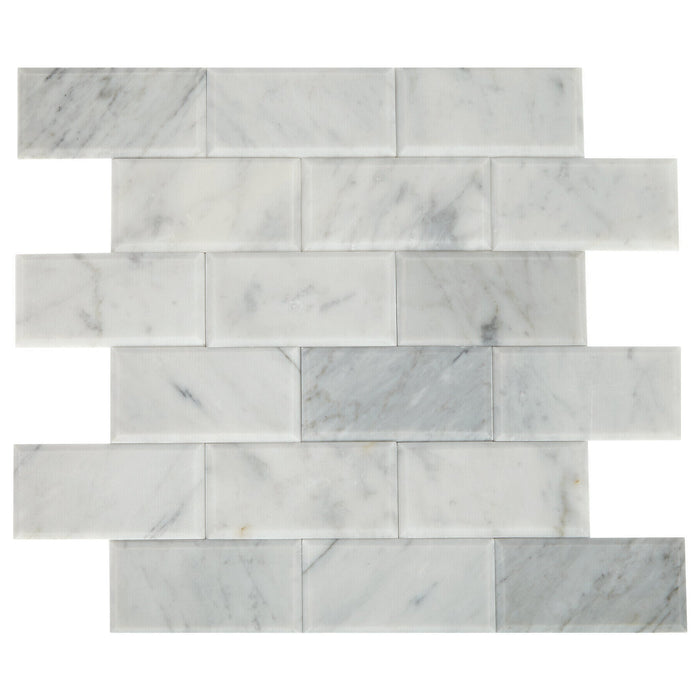 Daltile - Simplystick Mosaix - Bevel Mosaic - Carrara White