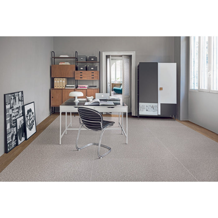 Daltile - Stare Pinch 48 in. x 48 in. Porcelain Floor & Wall Tile - White Installed