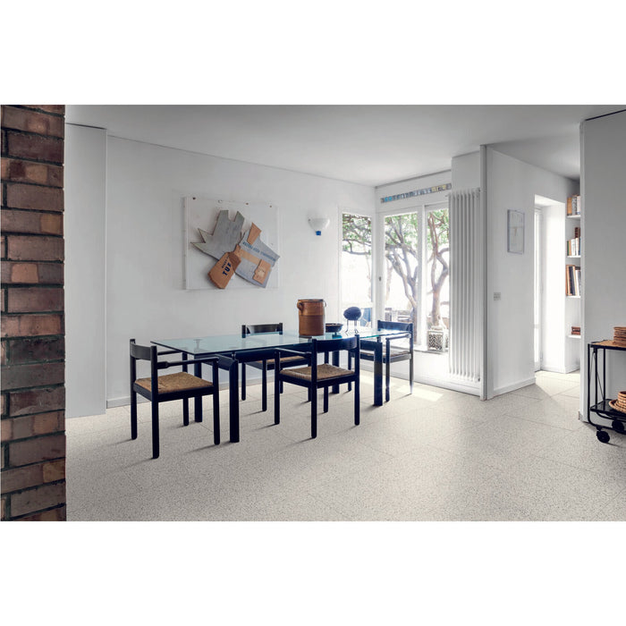 Daltile - Stare Pinch 48 in. x 48 in. Porcelain Floor & Wall Tile - White Installed