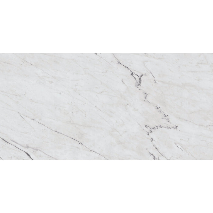 Daltile Marble Attache Lavish 12 in. x 24 in. Colorbody Porcelain Tile - Polished Diamond Carrara