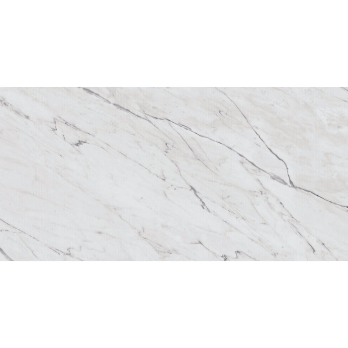 Daltile Marble Attache Lavish 12 in. x 24 in. Colorbody Porcelain Tile - Polished Diamond Carrara