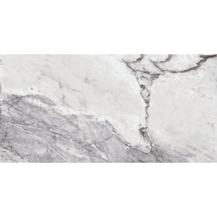 Daltile Marble Attache Lavish 24 in. x 48 in. Colorbody Porcelain Tile - Polished Pearl Arabesque