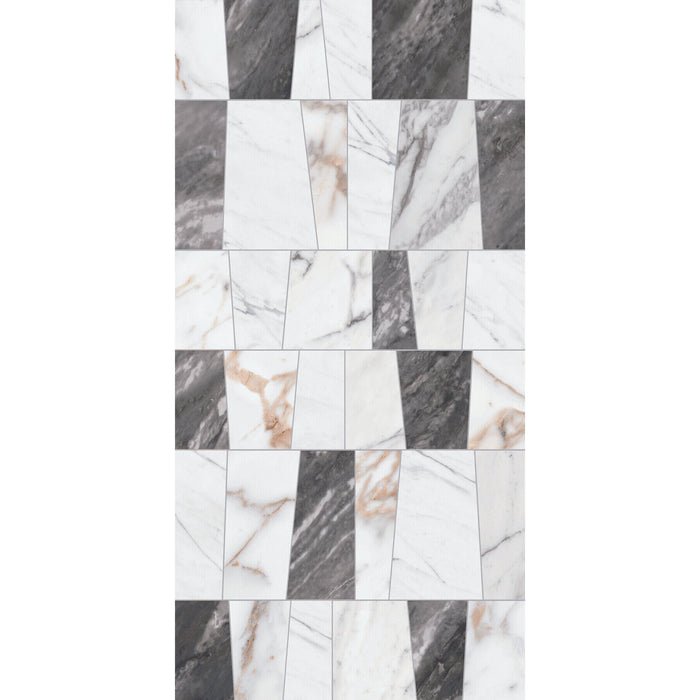 Daltile Marble Attache Lavish 12 in. x 24 in. Colorbody Porcelain Tile - Polished Moderna Deco