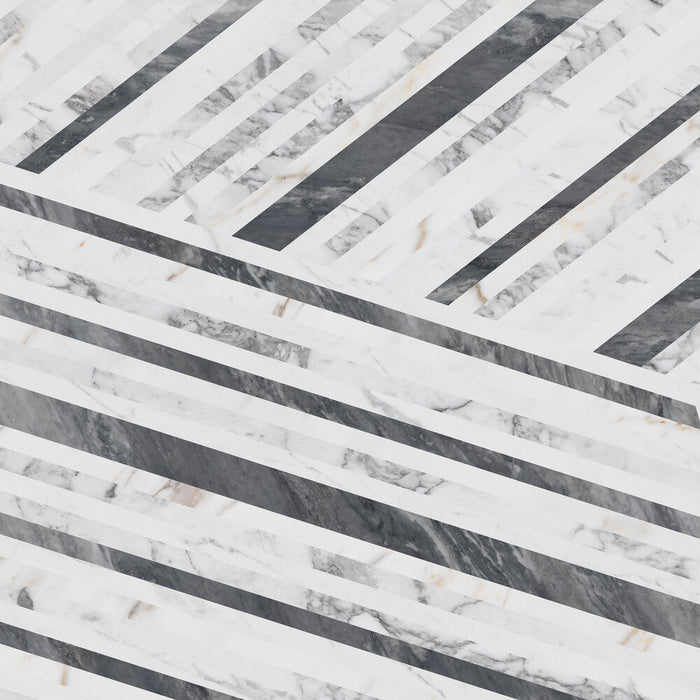 Daltile Marble Attache Lavish 24 in. x 24 in. Colorbody Porcelain Tile  - Polished Entranced Deco