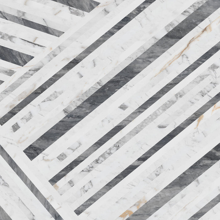 Daltile Marble Attache Lavish 24 in. x 24 in. Colorbody Porcelain Tile  - Polished Entranced Deco