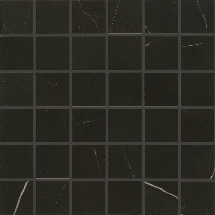 Daltile - Marble Attache - 2 in. x 2 in. Porcelain Mosaic - Nero