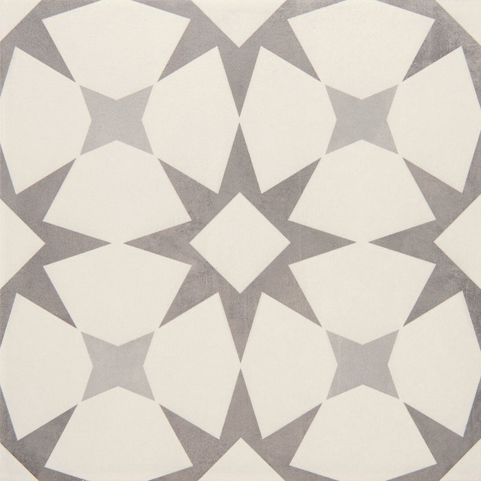 Daltile Memoir - 12 in. x 12 in. Glazed Ceramic Tile - Cosmo Grey ME28