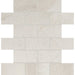 Daltile - Modern Hearth - 2 in. x 4 in. Ceramic Brick-Joint Mosaic - White Ash