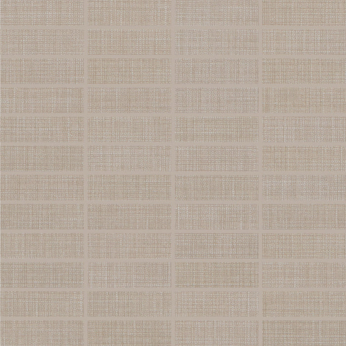Daltile Fabric Art 1 in. x 3 in. Modern Textile Straight Joint Mosaic - Taupe