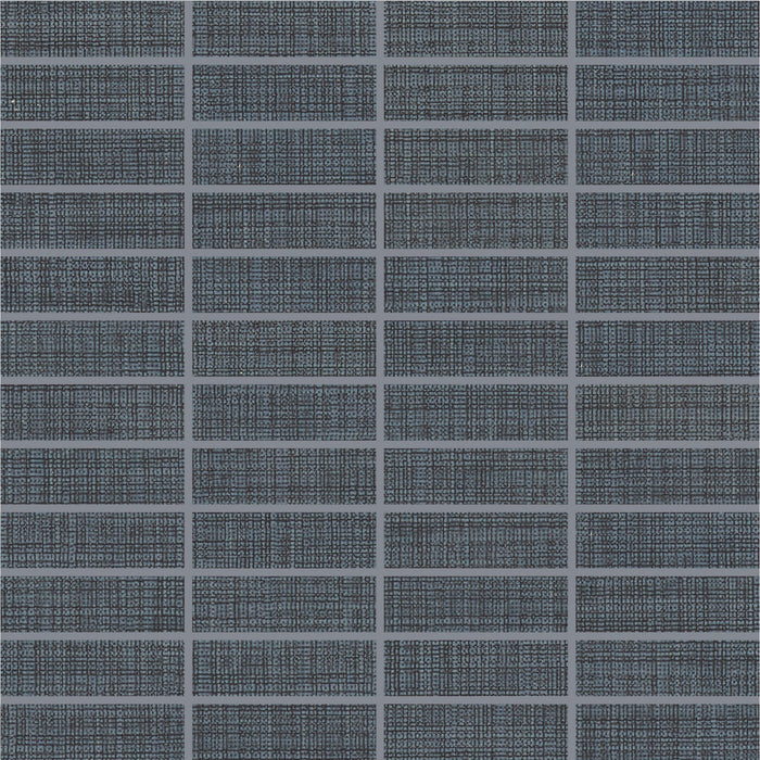 Daltile Fabric Art 1 in. x 3 in. Modern Textile Straight Joint Mosaic - Midnight Blue