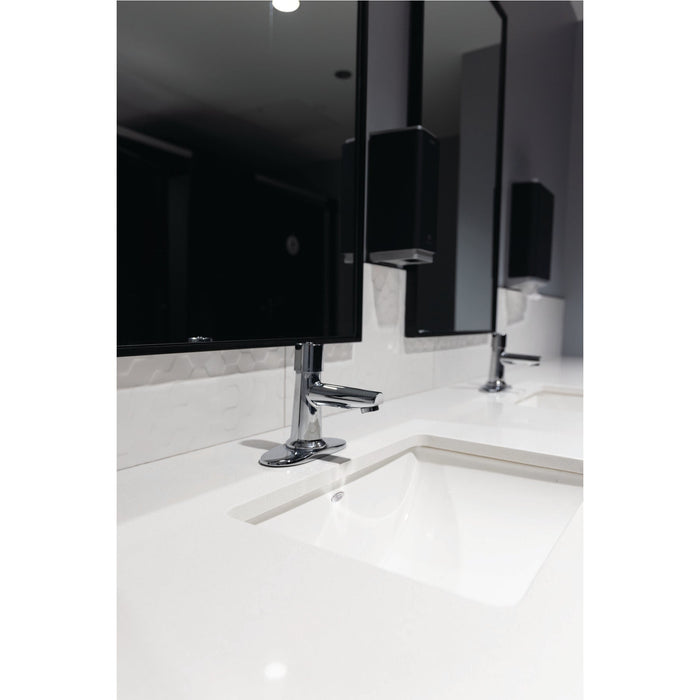 Daltile - Multitude - 12 in. x 24 in. Glazed Ceramic Hexagon Wall Tile - Origami White Installed