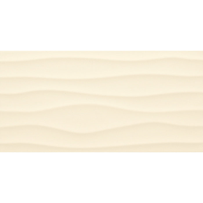 Daltile - Multitude - 12 in. x 24 in. Glazed Ceramic Wave Wall Tile - Modern Khaki