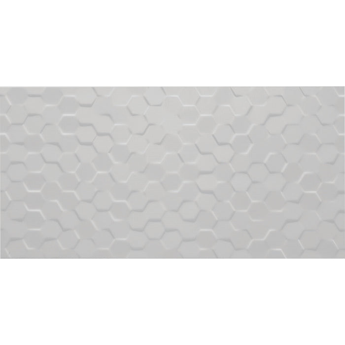 Daltile - Multitude - 12 in. x 24 in. Glazed Ceramic Hexagon Wall Tile - Urban Grey