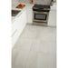 Daltile - Modern Hearth - 12 in. x 24 in. Glazed Porcelain Tile - White Ash Installed