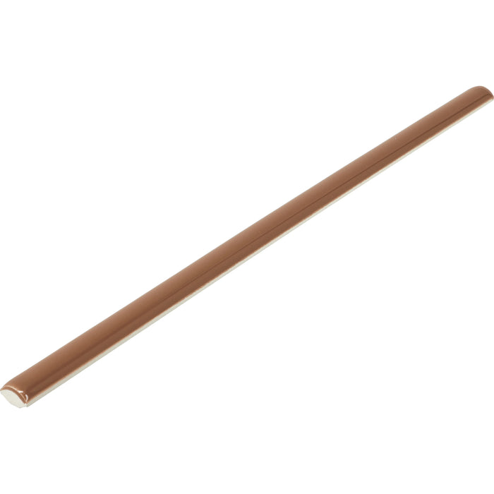 Daltile - Nu Bare - 1 in. x 12 in. - Glossy Ceramic Jolly Tile Trim - Cocoa