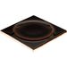 Daltile - Nu Bare - 4 in. x 4 in. Circle - Glossy Ceramic Wall Tile - Ebony Angled View
