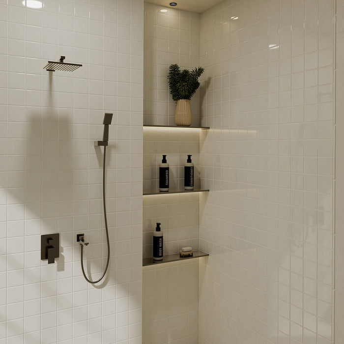 Daltile - Nu Bare - 4 in. x 4 in. - Glossy Ceramic Wall Tile - Powder Shower Install