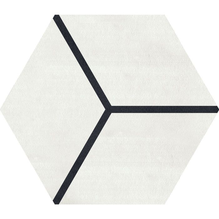 Daltile - Bee Hive Medley 8.5 in. x 10 in. Deco Porcelain Tile - Cube Positive