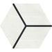 Daltile - Bee Hive Medley 8.5 in. x 10 in. Deco Porcelain Tile - Cube Positive
