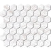 Daltile - Perpetuo - 1 1/2 in. Glazed Ceramic Hexagon Mosaic - Timeless White