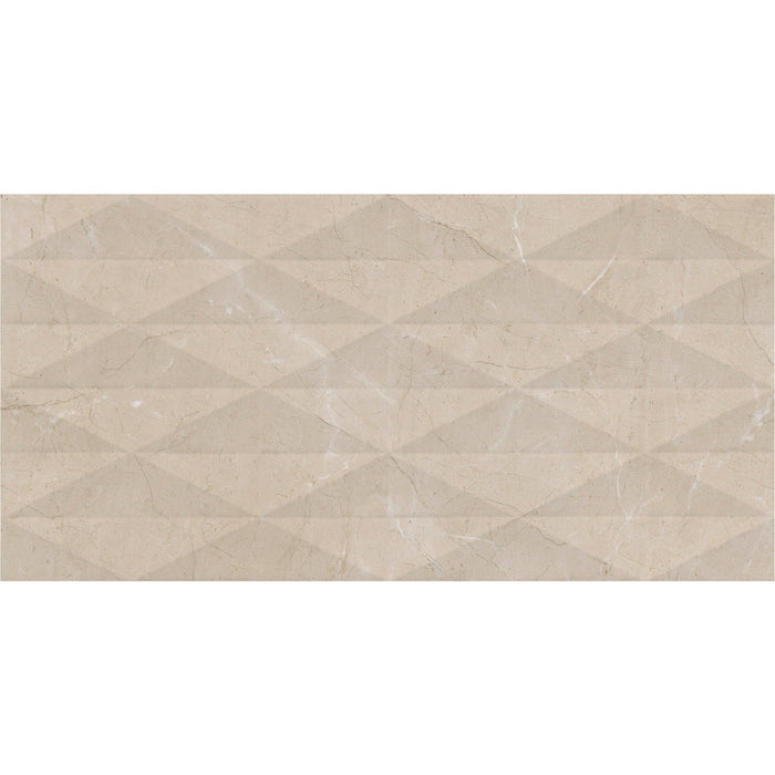 Daltile - Perpetuo - 12 in. x 24 in. Glazed Ceramic Multi-Geometric Wall Tile - Elegant Beige 4