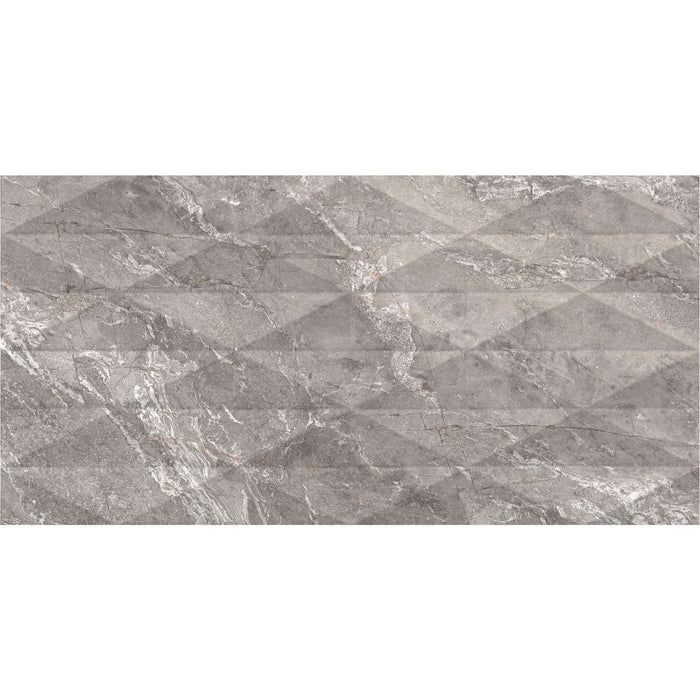 Daltile - Perpetuo - 12 in. x 24 in. Glazed Ceramic Multi-Geometric Wall Tile - Eternal Grey