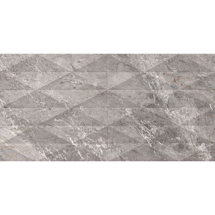 Daltile - Perpetuo - 12 in. x 24 in. Glazed Ceramic Multi-Geometric Wall Tile - Eternal Grey 2
