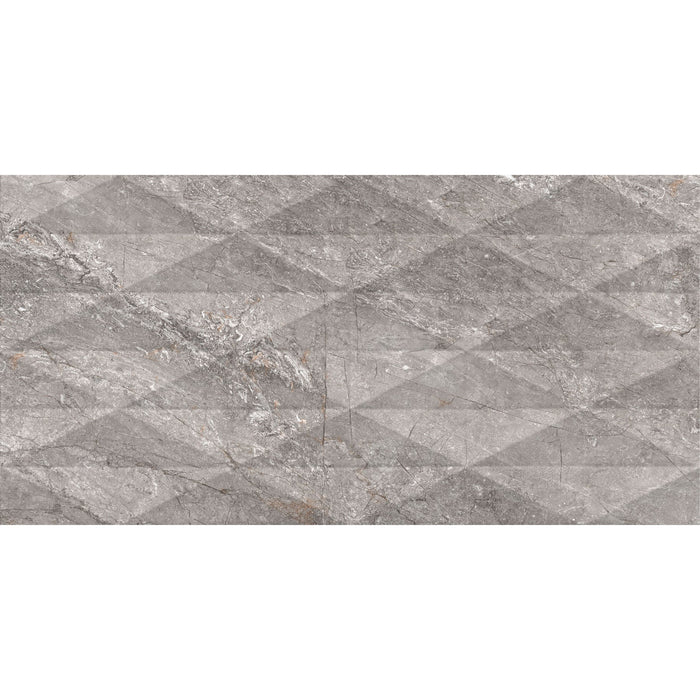 Daltile - Perpetuo - 12 in. x 24 in. Glazed Ceramic Multi-Geometric Wall Tile - Eternal Grey 3