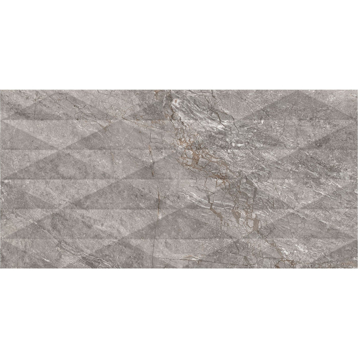 Daltile - Perpetuo - 12 in. x 24 in. Glazed Ceramic Multi-Geometric Wall Tile - Eternal Grey 4