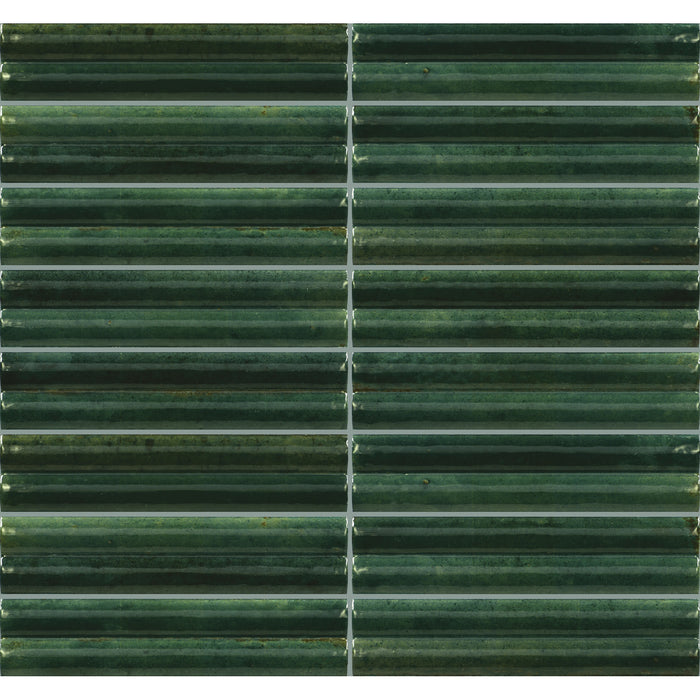 Daltile - Remedy - 2 in. x 10 in. Fluted Glazed Porcelain Tile - Herbal RD21